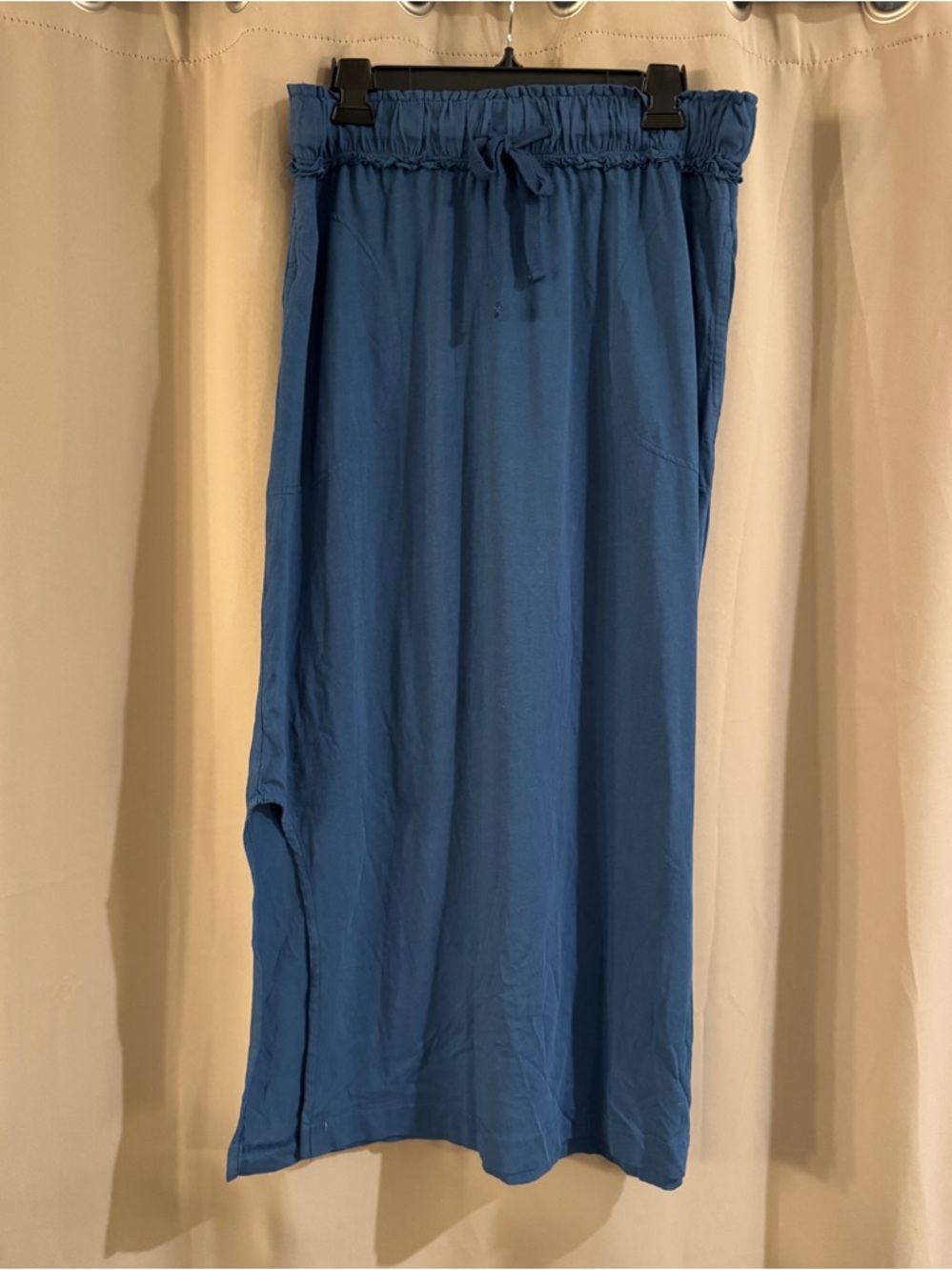 Women’s Free-est Blue Elastic-Waist Midi Skirt